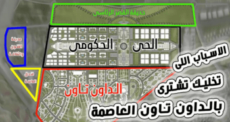 خريطة الداون تاون العاصمة الادارية